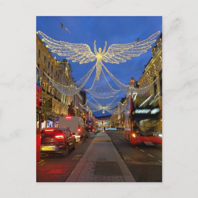 Christmas Lights, Regent Street, London Postcard (Front)