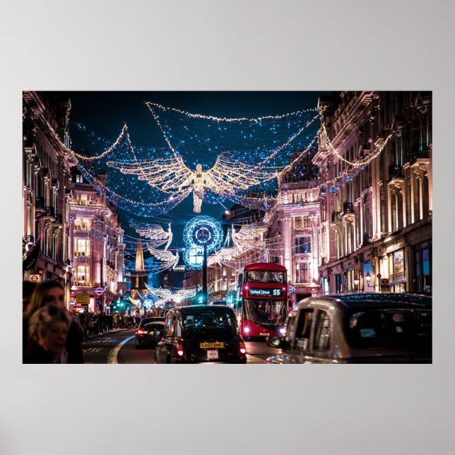 CHRISTMAS LIGHTS - REGENT STREET, LONDON, UK POSTER (Front)