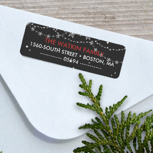 Christmas Lights Return Address Label