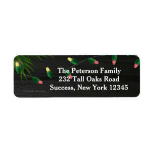 Christmas Lights Return Address Label #2