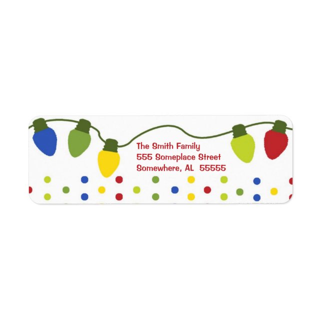 Christmas Lights Return Address Labels (Front)
