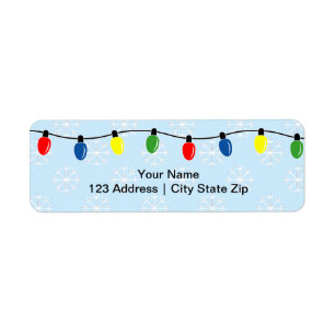 Christmas lights return address labels
