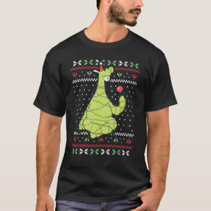 Christmas Lights Santa Llama Ugly Christmas Sweate T-Shirt