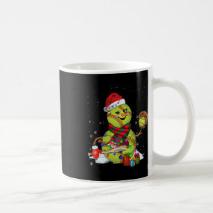 Christmas Lights Santa Snowman Playing Softll Coffee Mug