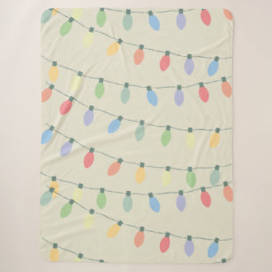 Christmas Lights Sherpa Blanket