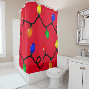 Christmas Lights Shower Curtain