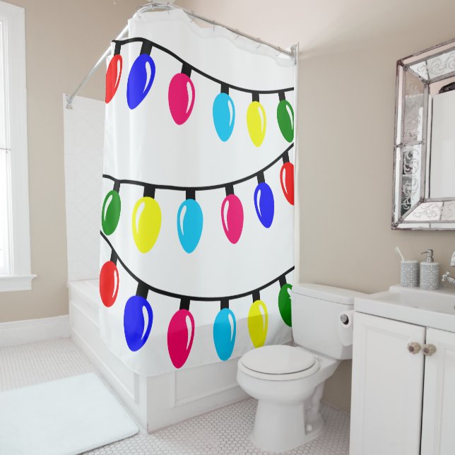 Christmas Lights Shower Curtain (In Situ)