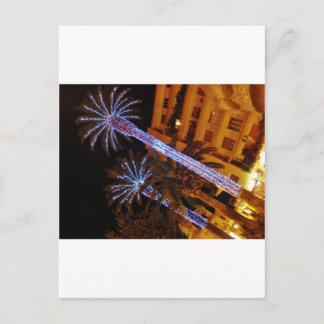 Christmas lights Sicily. Holiday Postcard