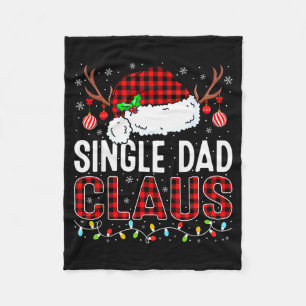 Christmas Lights Single Dad Claus Family Matching  Fleece Blanket