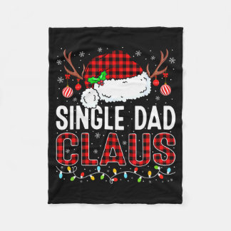 Christmas Lights Single Dad Claus Family Matching  Fleece Blanket