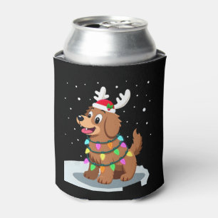 Christmas Lights Soft Coated Wheaten Terrier Dog T Can Cooler