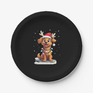 Christmas Lights Soft Coated Wheaten Terrier Dog T Paper Plate