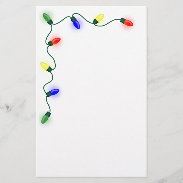 Christmas Lights Stationery (Front)
