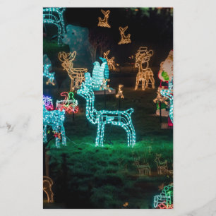 christmas lights stationery