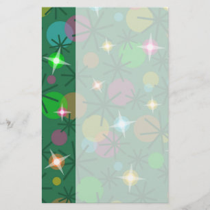Christmas Lights stationery side stripe