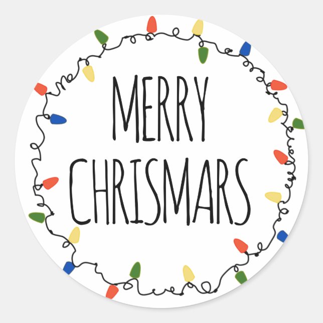 Christmas Lights Sticker (Front)