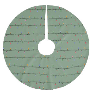 Christmas Lights Stripe Brushed Polyester Tree Skirt