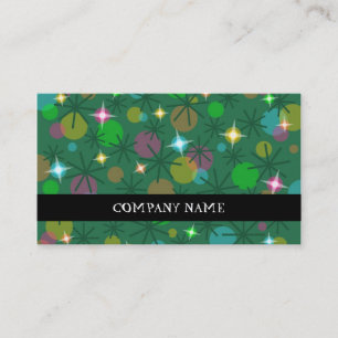 Christmas Lights stripe business card black