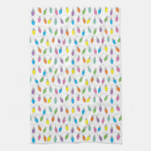 Christmas lights tea towel
