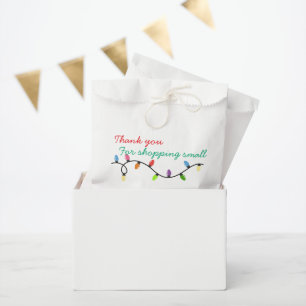 Christmas lights Thank you for shopping small Favour Bags