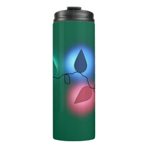 christmas lights thermal tumbler