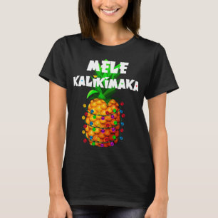 Christmas Lights Tree Pineapple Mele Kalikimaka Ha T-Shirt