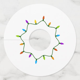 Christmas Lights... Wine Glass Tag