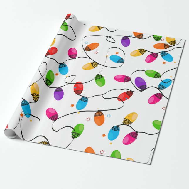 Christmas lights wrapping paper (Unrolled)