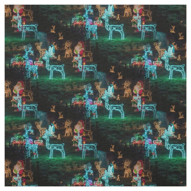 christmas lights xmas fabric (Swatch)