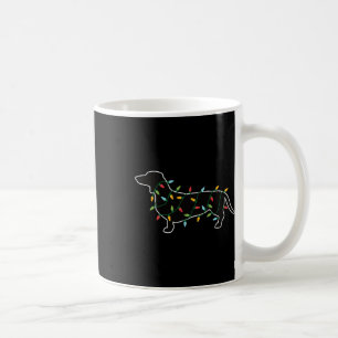 Christmas Lights Xmas Gift For Dog Lover Dachshund Coffee Mug