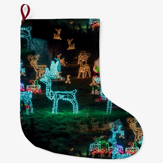 christmas lights xmas stocking (Front)