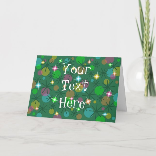 Christmas Lights 'Your Text" card front text (Front)