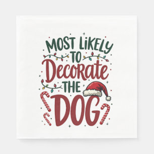 Christmas Likely Decorate Dog Xmas Family Kids Wom Napkin