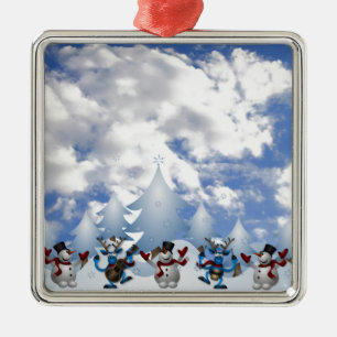 Christmas Line Dance Metal Tree Decoration