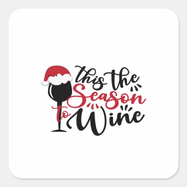 Christmas Lines Abstract Merchandise Square Sticker (Front)