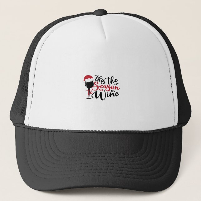 Christmas Lines Abstract Merchandise Trucker Hat (Front)