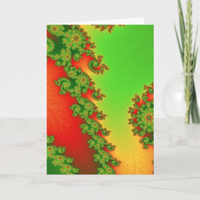 Christmas Lines Greetings Card (Front)