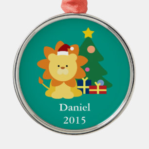 Christmas Lion Metal Tree Decoration