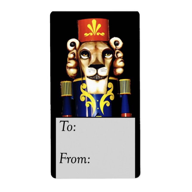 Christmas Lion Nutcracker Gift Tag (Front)