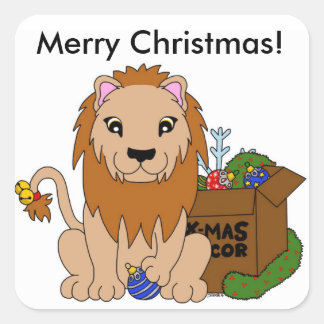 Christmas Lion Stickers