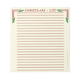 Christmas List (Notepad) Notepad