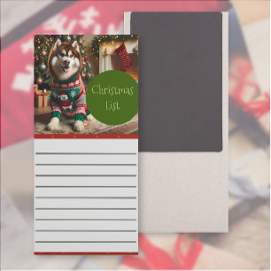 Christmas List Photo Magnetic Notepad