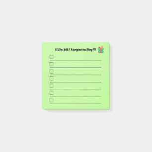 Christmas List Post It Notes