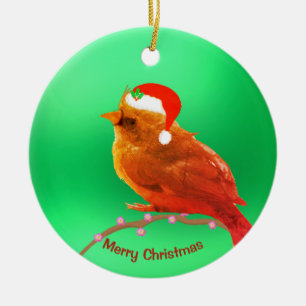 Christmas Little Bird Ceramic Tree Decoration