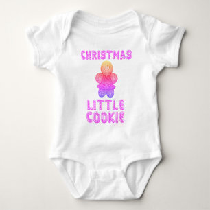 CHRISTMAS LITTLE COOKIE Baby Girl Jersey Bodysuit