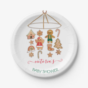 Christmas Little Cookie Moblie Baby Shower  Paper Plate