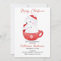 Christmas Little hares in a mug Baby Shower