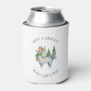 Christmas Llama Can Cooler
