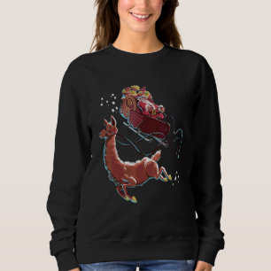 CHRISTMAS LLAMA COOL CUTE VINTAGE HOLIDAY SWEATSHIRT