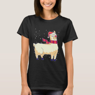 Christmas Llama Cute Holiday Emu Type Design T-Shirt
